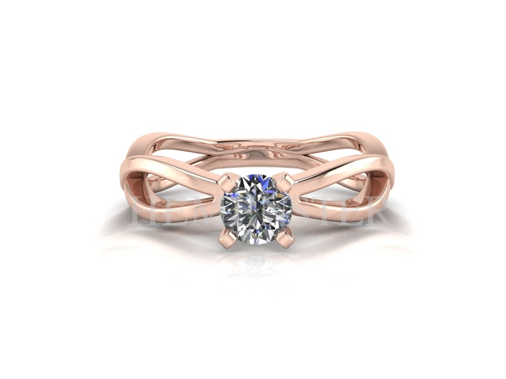 anillos con diamantes en oro rosa en Lima