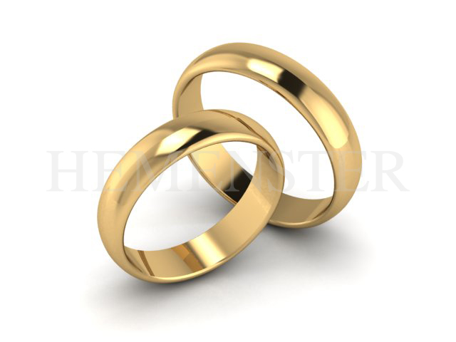 Aros de matrimonio de oro amarillo