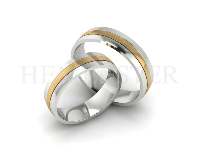 Aros de matrimonio de oro blanco