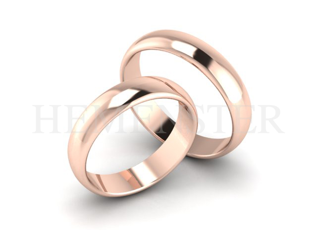 Aros de matrimonio de oro rosa