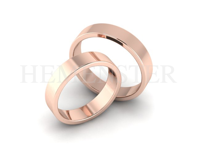 Aros de matrimonio de oro rosa