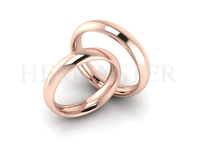 Aros de matrimonio de oro rosa