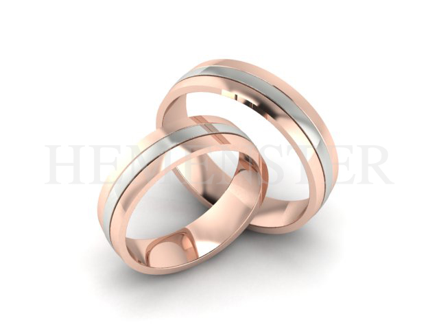 Aros de matrimonio de oro rosa