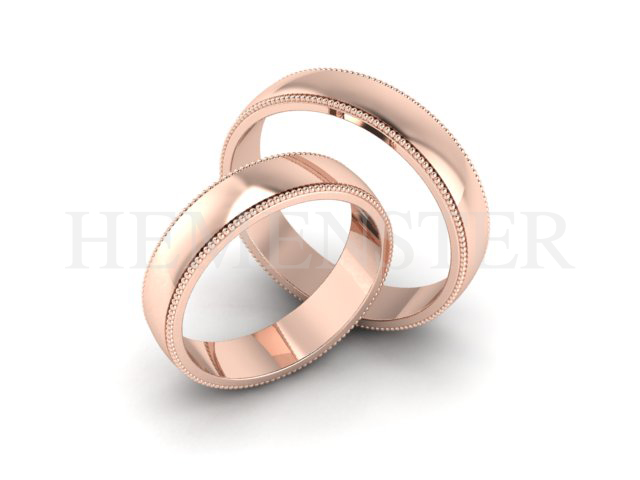 Aros de matrimonio de oro rosa