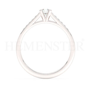 Anillo de compromiso de oro blanco con diamantes