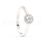 Anillo de compromiso de oro blanco con diamantes