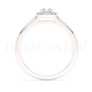 Anillo de compromiso de oro blanco con diamantes