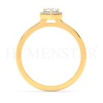 Anillo de compromiso de oro con diamantes