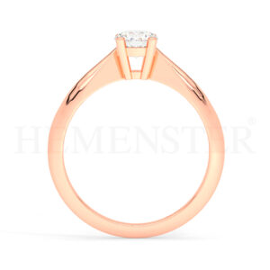 Anillo de compromiso de oro rosa con diamantes