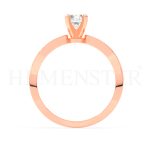 Anillo de compromiso de oro rosa con diamantes