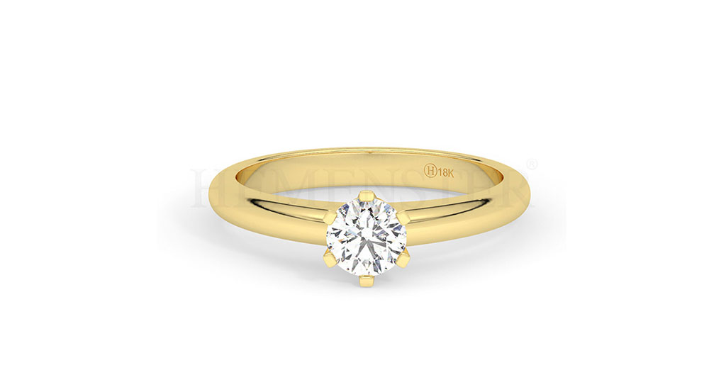 Anillos de compromiso con diamantes certificados