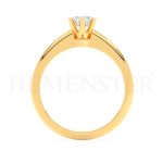 Anillo de compromiso de oro con diamantes