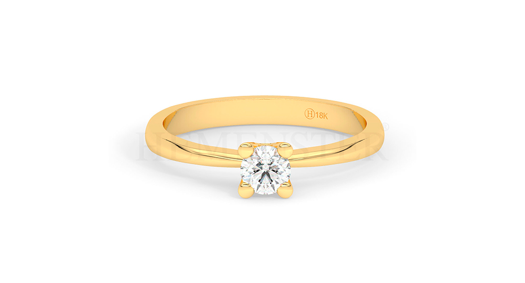 D'-AMORE-A1 - Anillo de compromiso de oro con diamantes