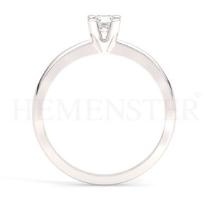 Anillo de compromiso de oro blanco con diamantes