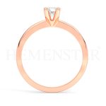 Anillo de compromiso de oro rosa con diamantes