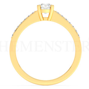 Anillo de compromiso de oro con diamantes