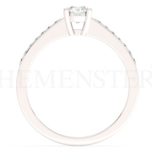 Anillo de compromiso de oro blanco con diamantes