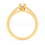 Anillo de compromiso de oro con diamantes