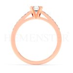 Anillo de compromiso de oro Rosa con diamantes