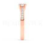 Anillo de compromiso de oro Rosa con diamantes