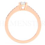 Anillo de compromiso de oro Rosa con diamantes