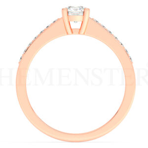 Anillo de compromiso de oro Rosa con diamantes