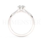 Anillo de compromiso de oro blanco con diamantes
