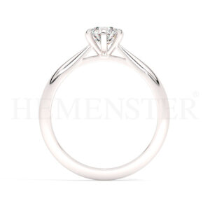 Anillo de compromiso de oro blanco con diamantes