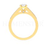 Anillo de compromiso de oro con diamantes