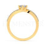 Anillo de compromiso de oro con diamantes