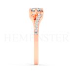 Anillo de compromiso de oro Rosa con diamantes