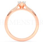 Anillo de compromiso de oro Rosa con diamantes