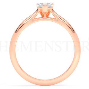 Anillo de compromiso de oro Rosa con diamantes