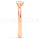 Anillo de compromiso de oro Rosa con diamantes