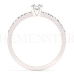 Anillo de compromiso de oro blanco con diamantes