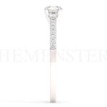 Anillo de compromiso de oro blanco con diamantes