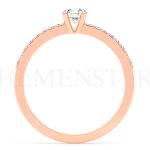 Anillo de compromiso de oro Rosa con diamantes