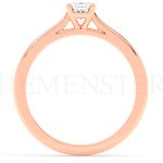 Anillo de compromiso de oro Rosa con diamantes