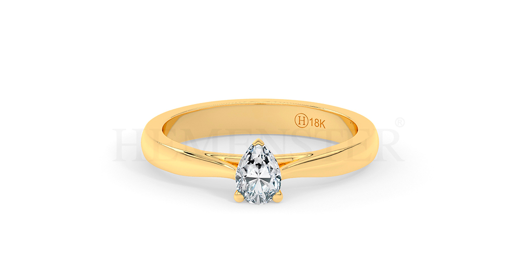 Anillo de compromiso de oro con diamantes