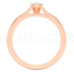 Anillo de compromiso de oro Rosa con diamantes