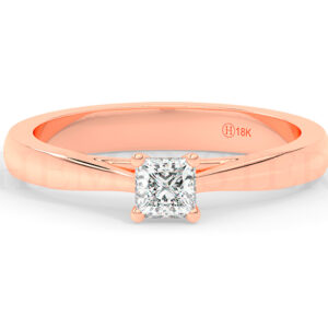 Anillo de compromiso de oro Rosa con diamantes