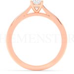 Anillo de compromiso de oro Rosa con diamantes