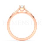 Anillo de compromiso de oro Rosa con diamantes