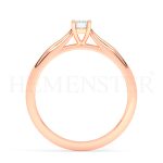 Anillo de compromiso de oro Rosa con diamantes