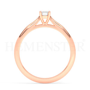Anillo de compromiso de oro Rosa con diamantes