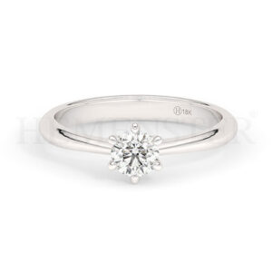 Anillos de compromiso con diamantes certificados