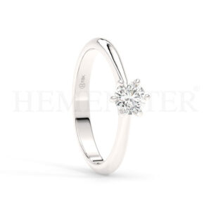 Anillos de compromiso con diamantes certificados