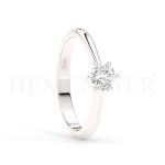 Anillo de compromiso de oro blanco con diamantes