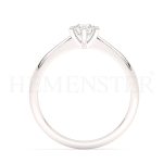 Anillo de compromiso de oro blanco con diamantes