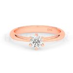 Anillo de compromiso de oro Rosa con diamantes